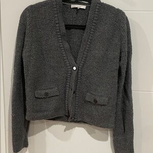 Frame Denim Charcoal Cardigan